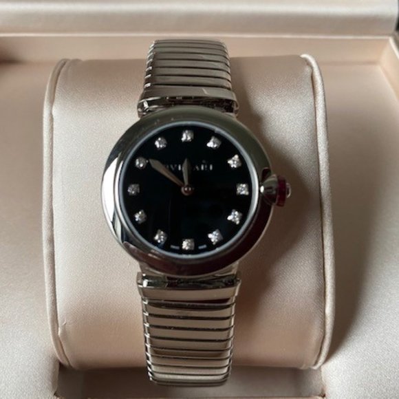 BVLGARI LVCEA Tubogas Quartz Diamond Black Dial - Picture 5 of 8